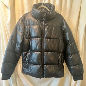 Women’s Size L - Sam Edelman Faux Leather Puffer Jacket - Like New